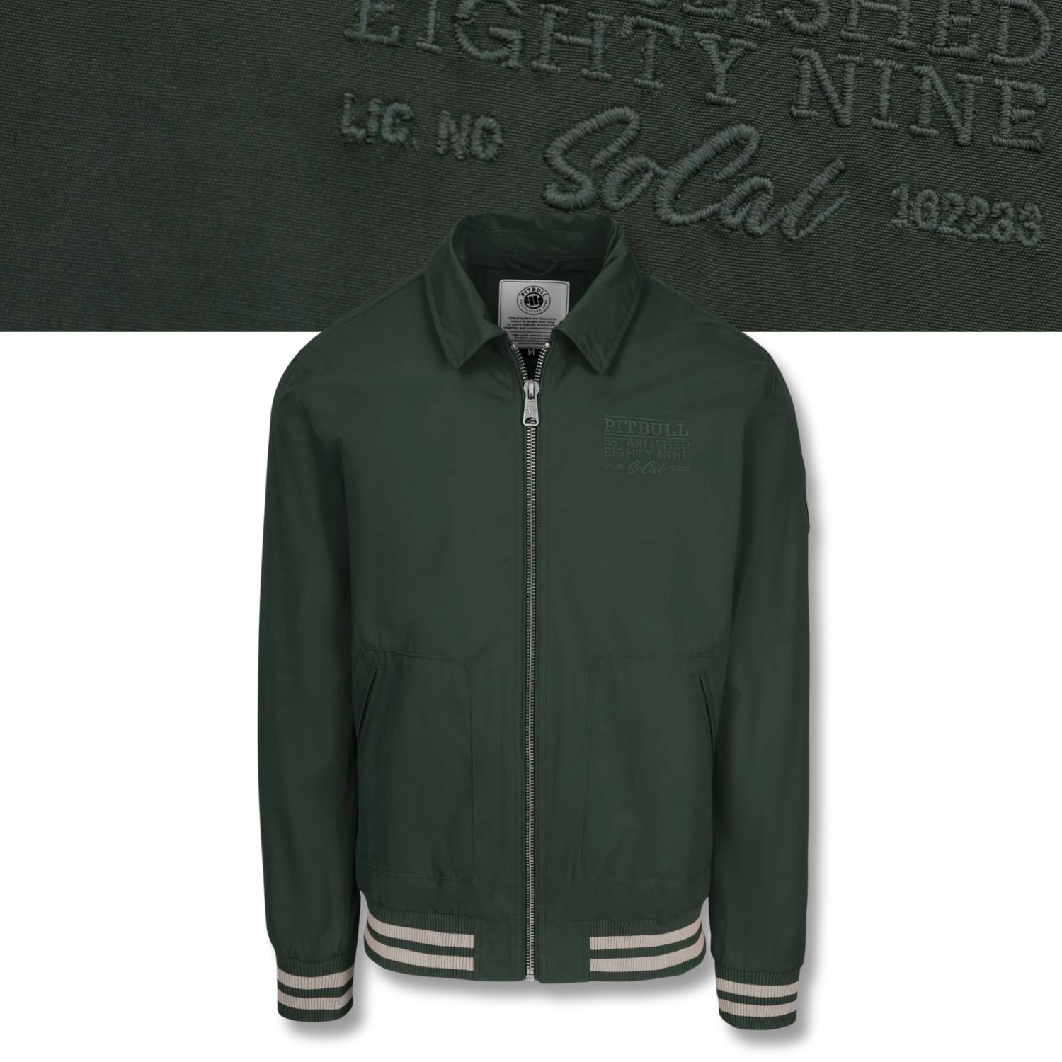 Męska Kurtka przejściowa Pitbull Pioneer Kurtka typu Harrington Bawełna