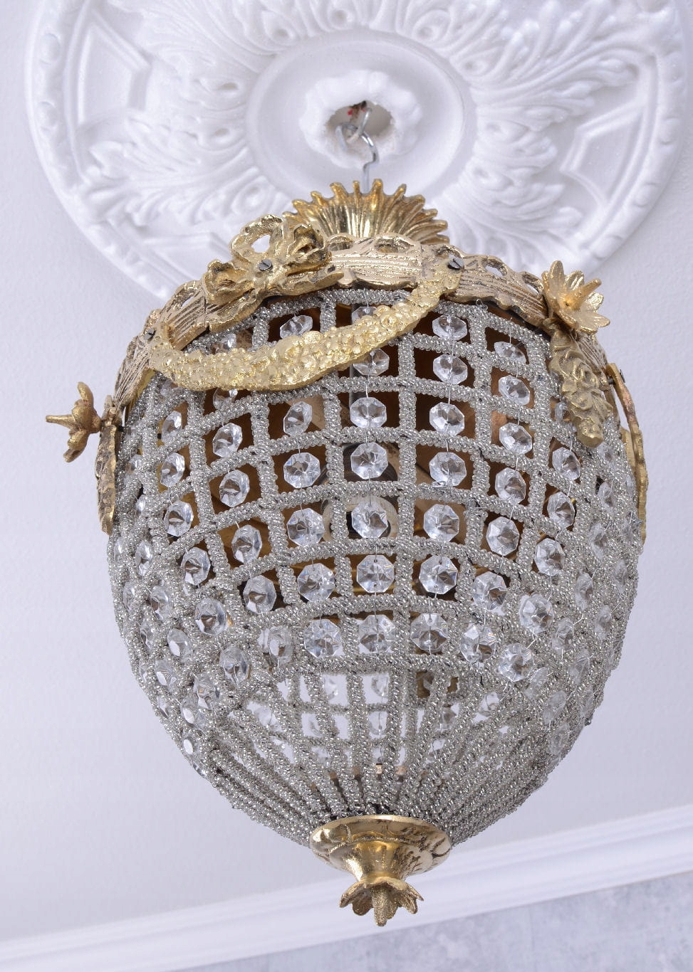 Mosiężny Żyrandol w Stylu Barokowym Retro Liczba punktów światła 1