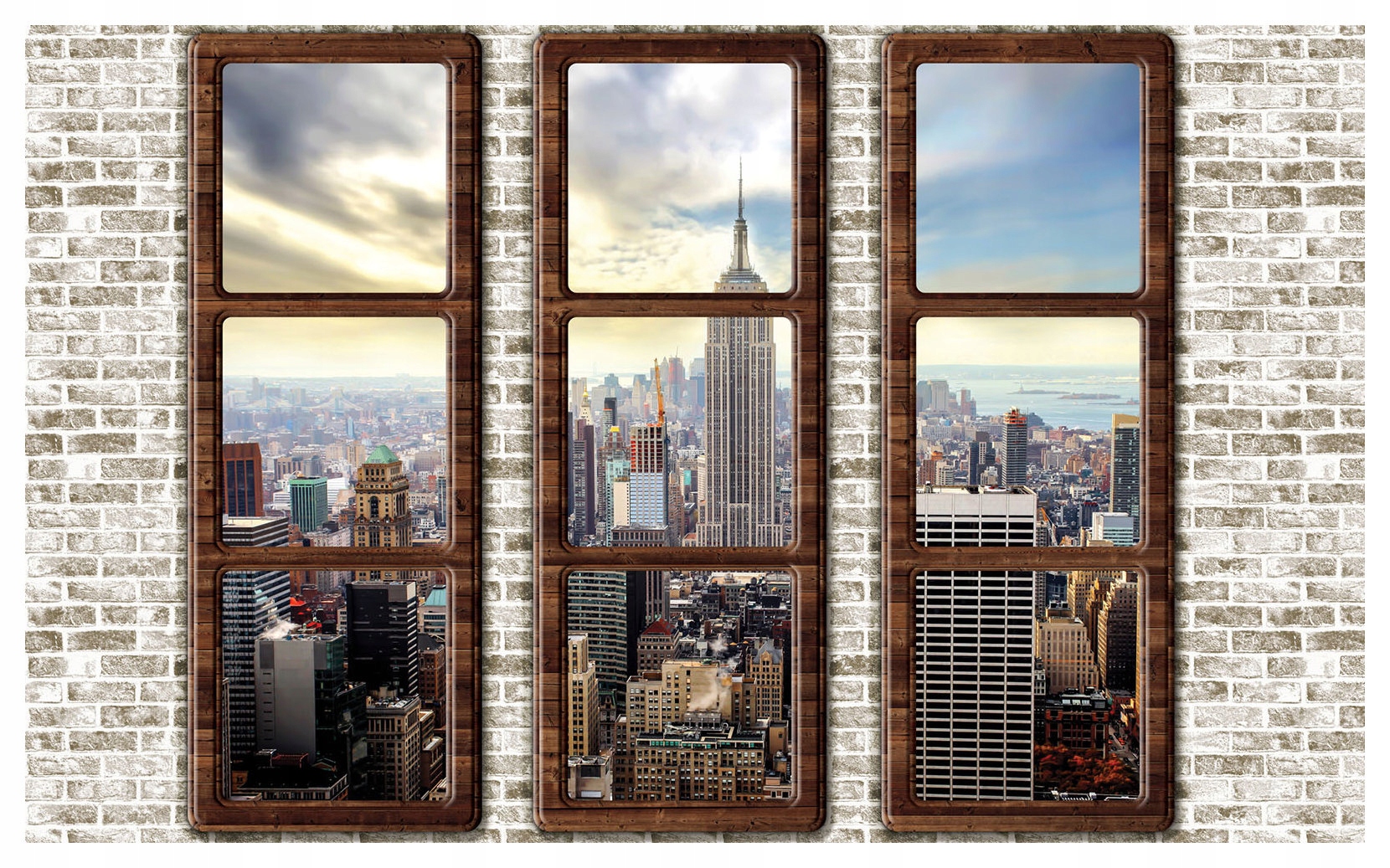 Tapeta Město za oknem New York 368x254 loft moderní high-tech lepidlo