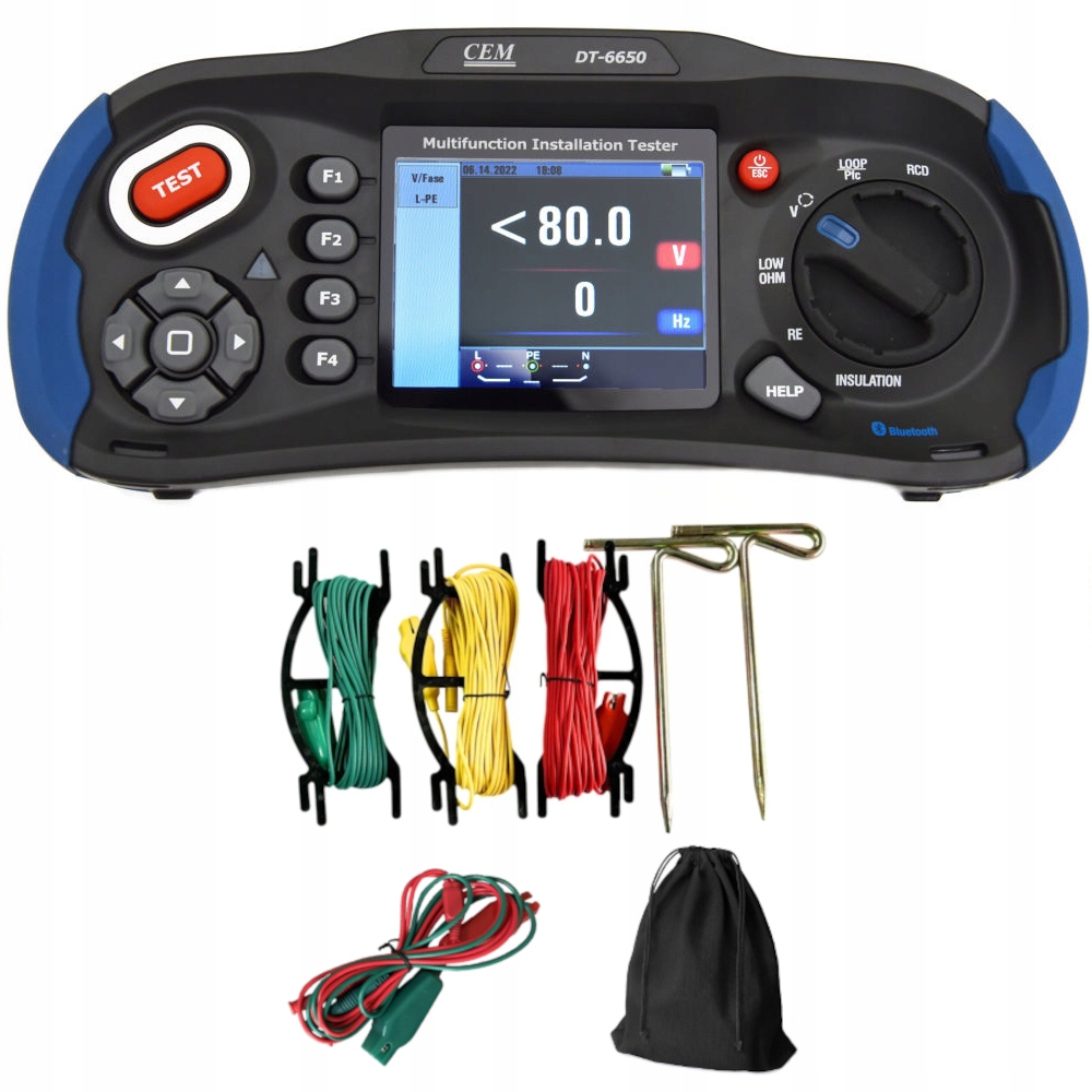 Tester Elektrické Instalace Cem DT-6650 sada pro měření uzemnění