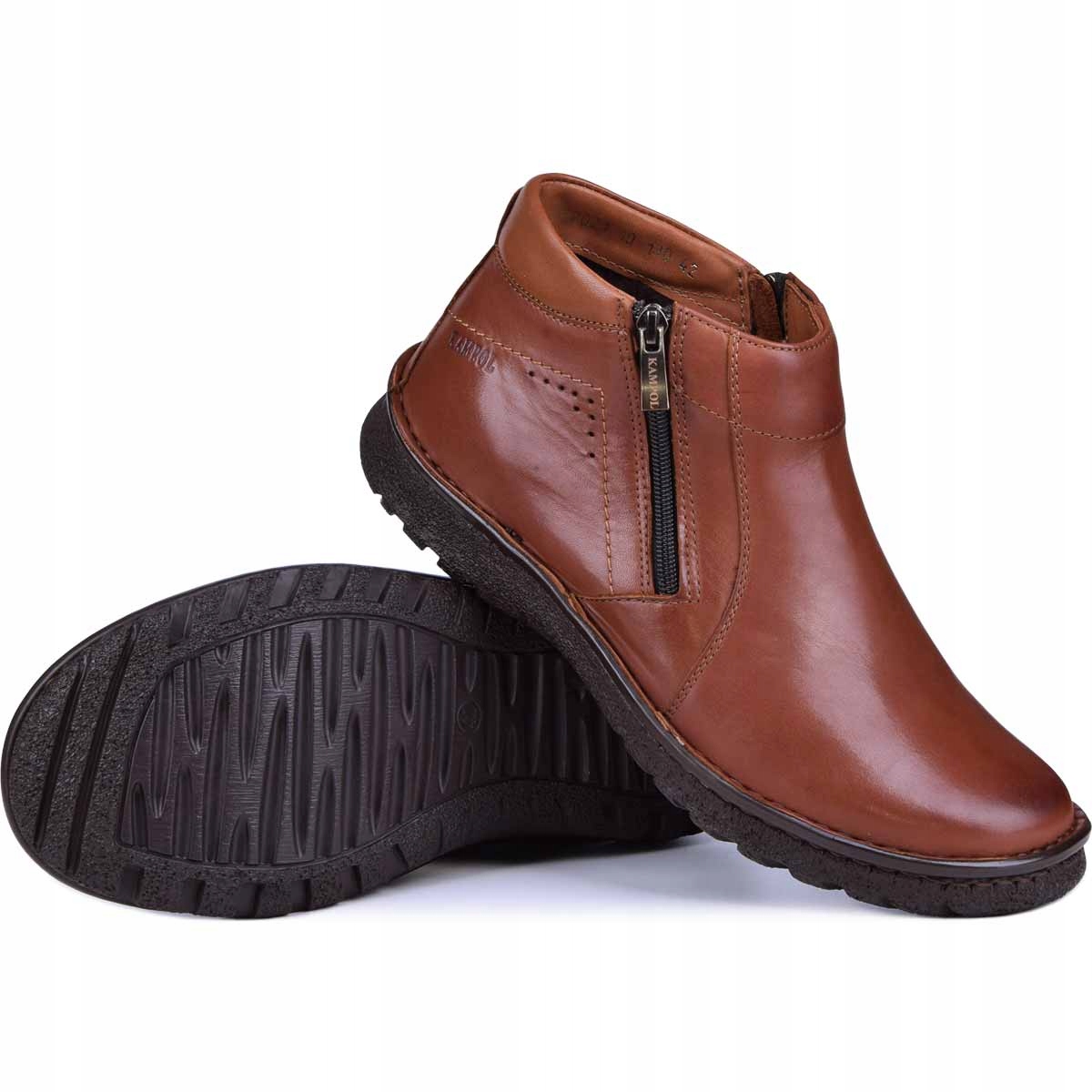 Trzewiki męskie ocieplane buty zimowe polskie 46 Cechy dodatkowe oddychające