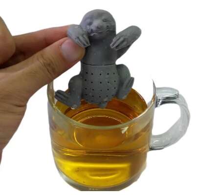 ZAPARZACZ DO HERBATY LENIWIEC SILIKON KOLOR SZARY Marka GKM