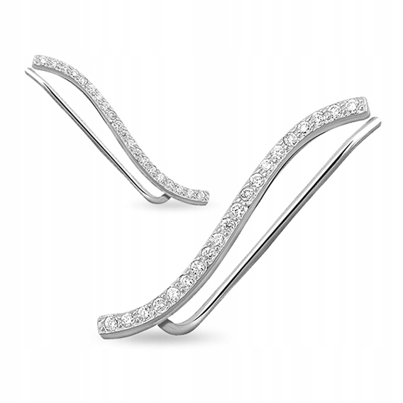 

Srebrne Nausznice nausznica cyrkonie srebro 925