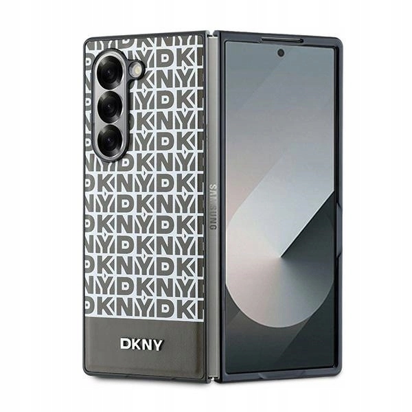 Pouzdro Dkny Repeat Pattern Bottom Stripe pro Samsung Galaxy Z Fold 6 hnědé