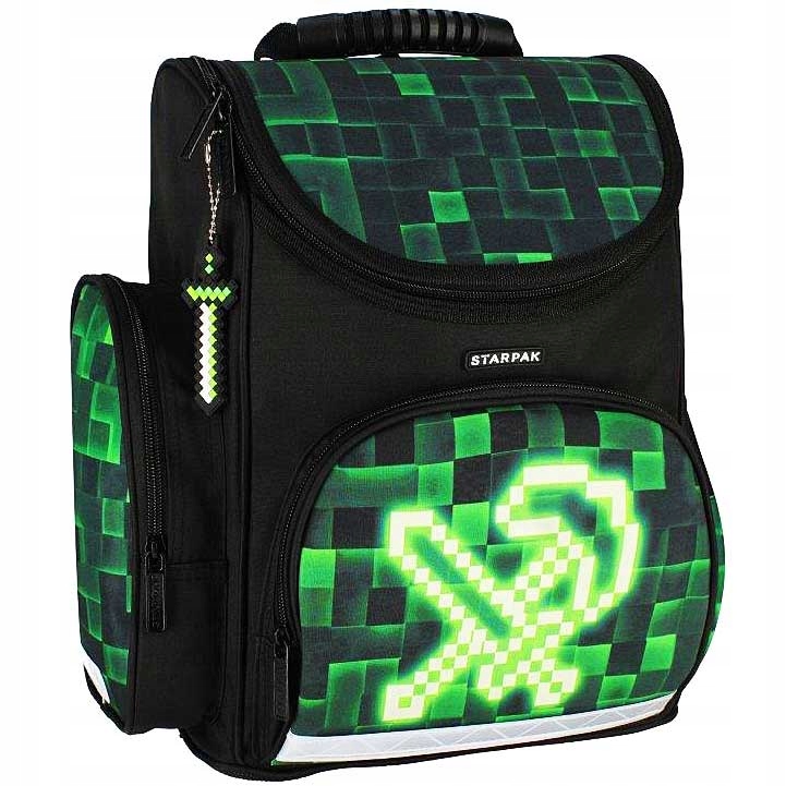 TORNISTER SZKOLNY PLECAK DLA CHŁOPCA DLA GRACZA PIXELE DO 1 KLASY Bohater brak