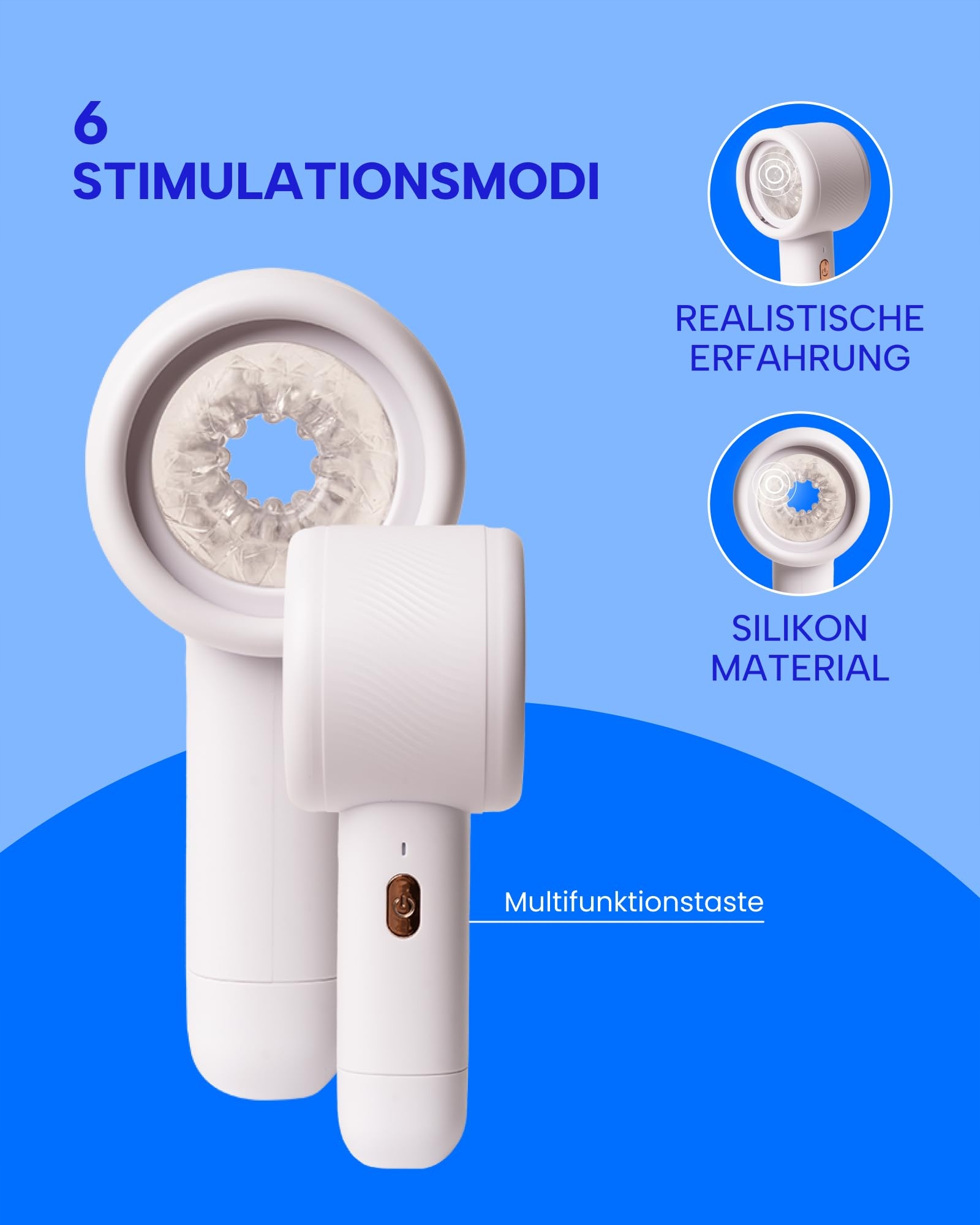 MYSECRETCASE Masturbator Dla Mężczyzn Elektryczny 6 Trybów Stymulacji USB — miniatura 2