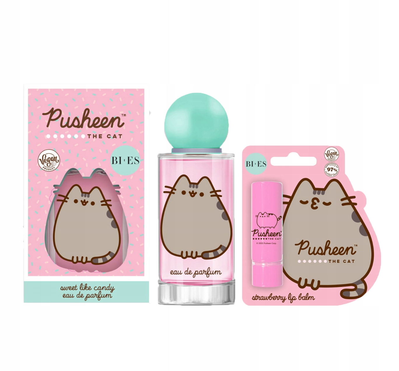 

Zestaw Pusheen Woda Perumowana Pomadka Truskawka