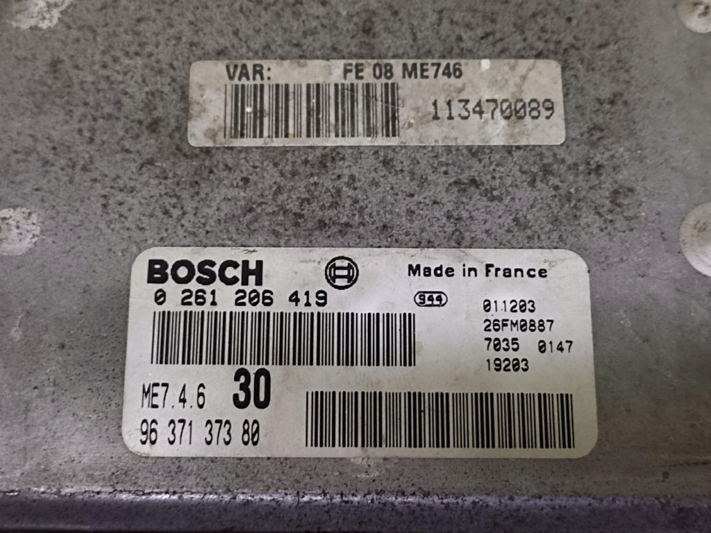 CITROEN C5 control unit of the engine 0261206419