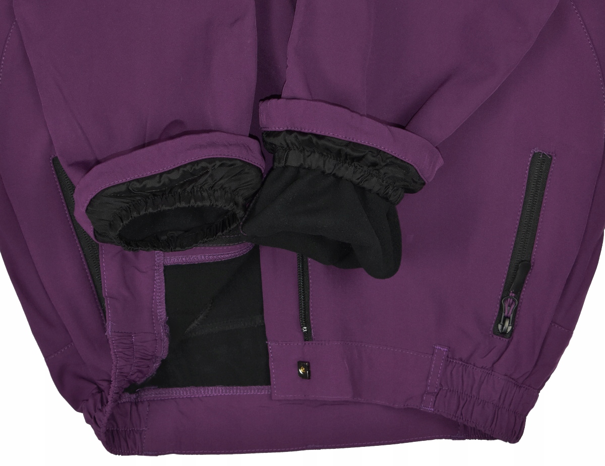 HOLD HANDS Zimowe SPODNIE Ocieplane Softshell Fioletowe - 176/182 Rozmiar (new) 176