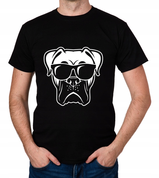 

koszulka Bokser W Okularach Okulary Pies Dog
