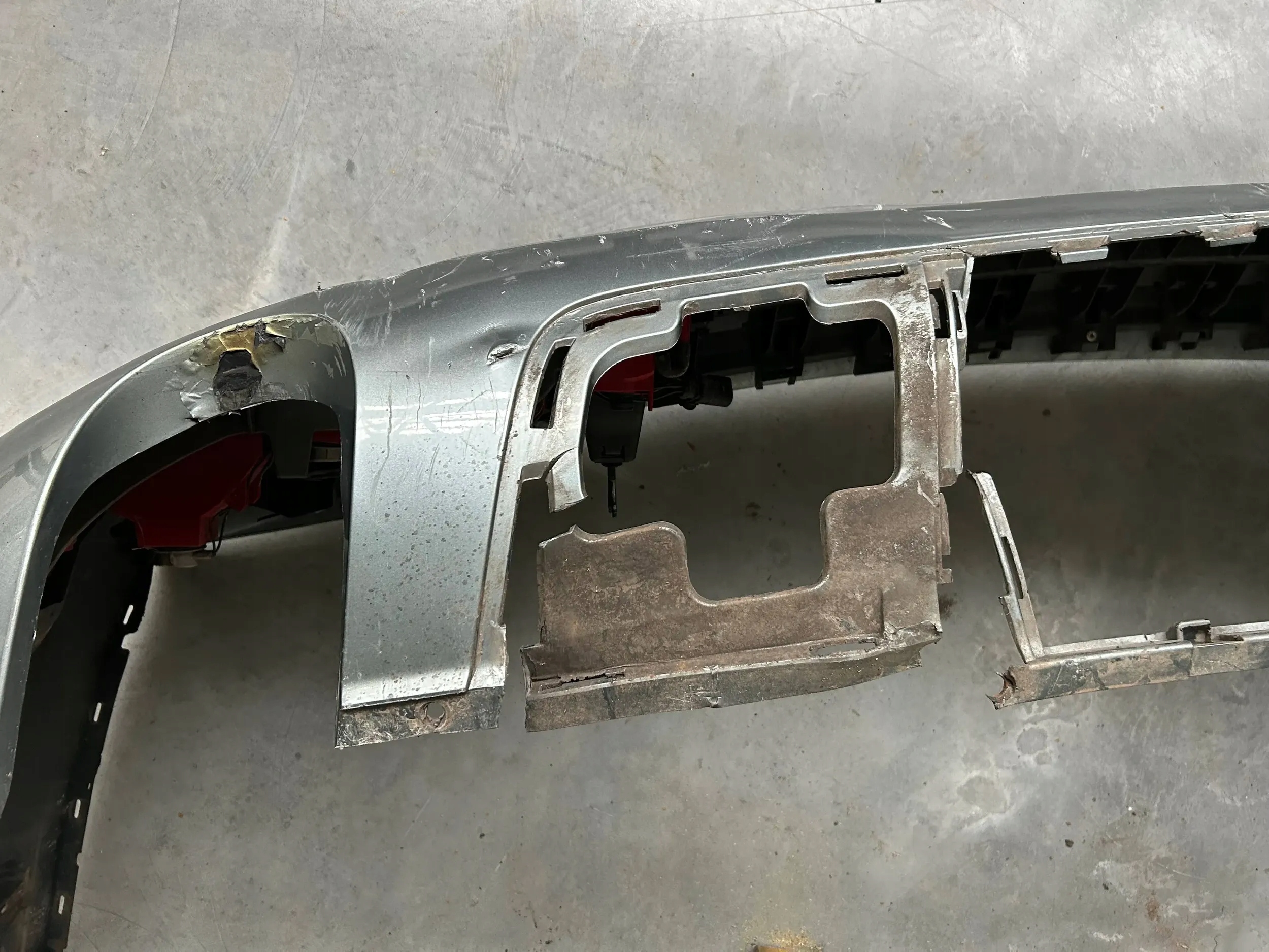 bumper rear part Audi Q7 4L 2008 S-line LY7E 4L0807385
