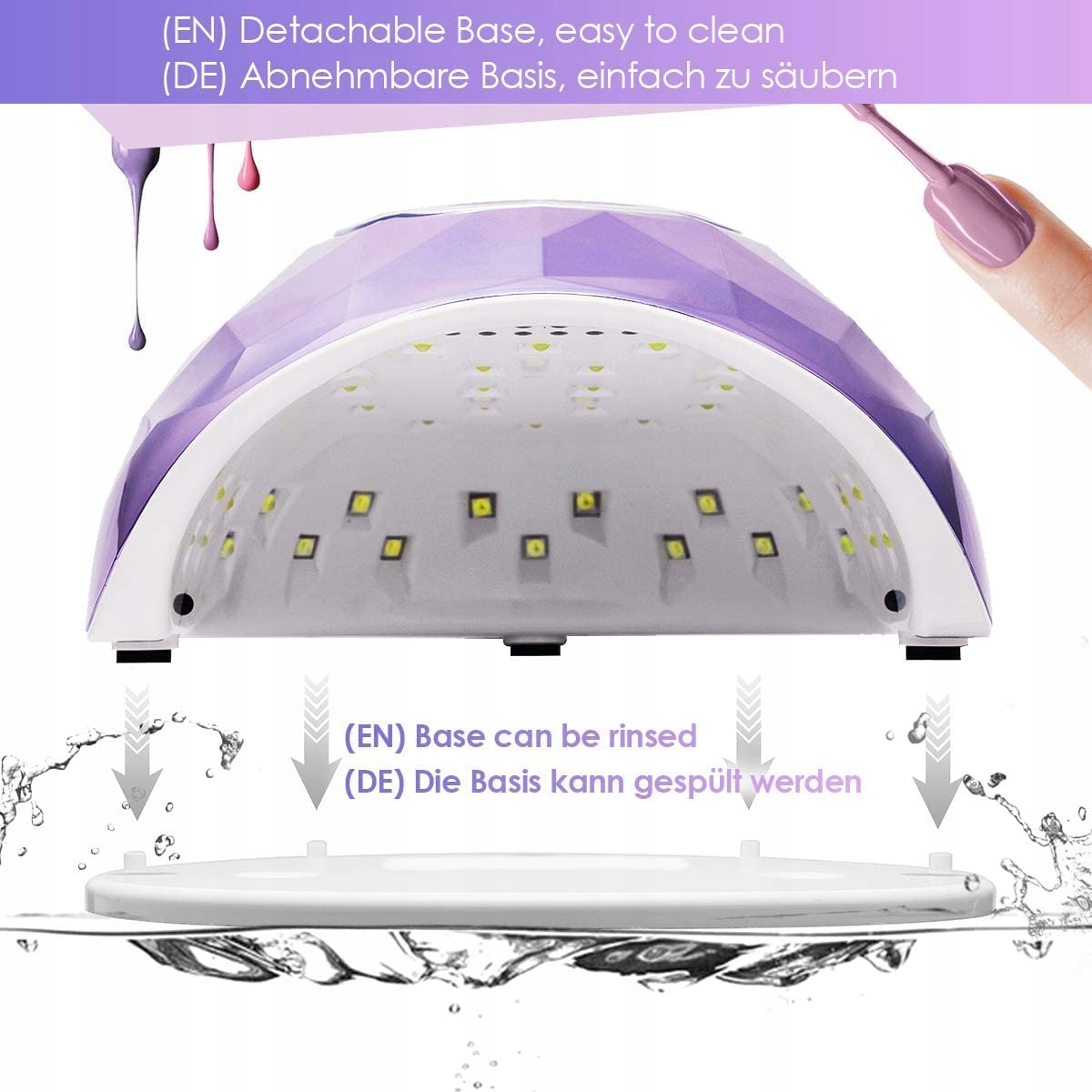 JANOLIA Lampa UV LED 86W Do Paznokci Profesjonalna Z Sensorem LCD I Timerem — miniatura 4