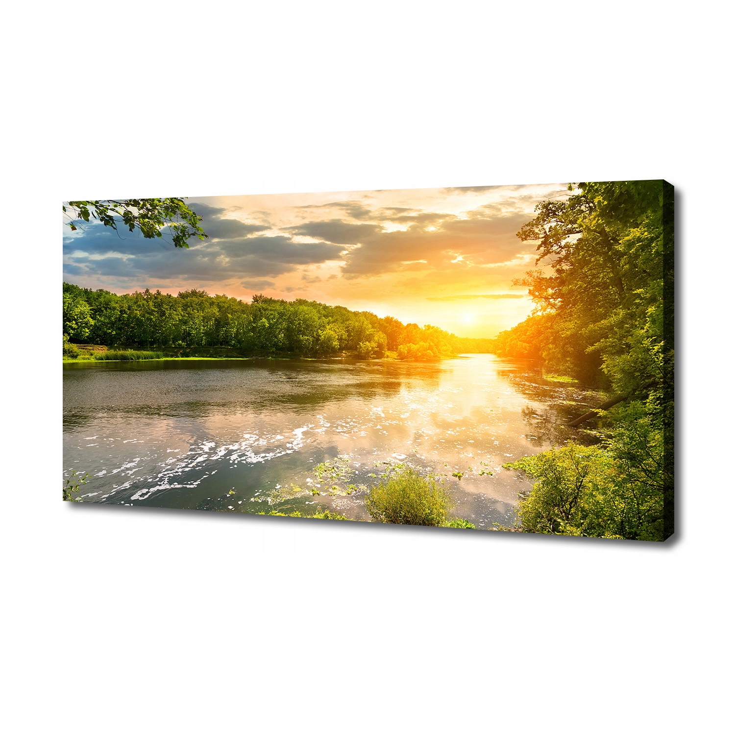 

Foto obraz na płótnie Zmierzch nad rzeką 140x70 cm