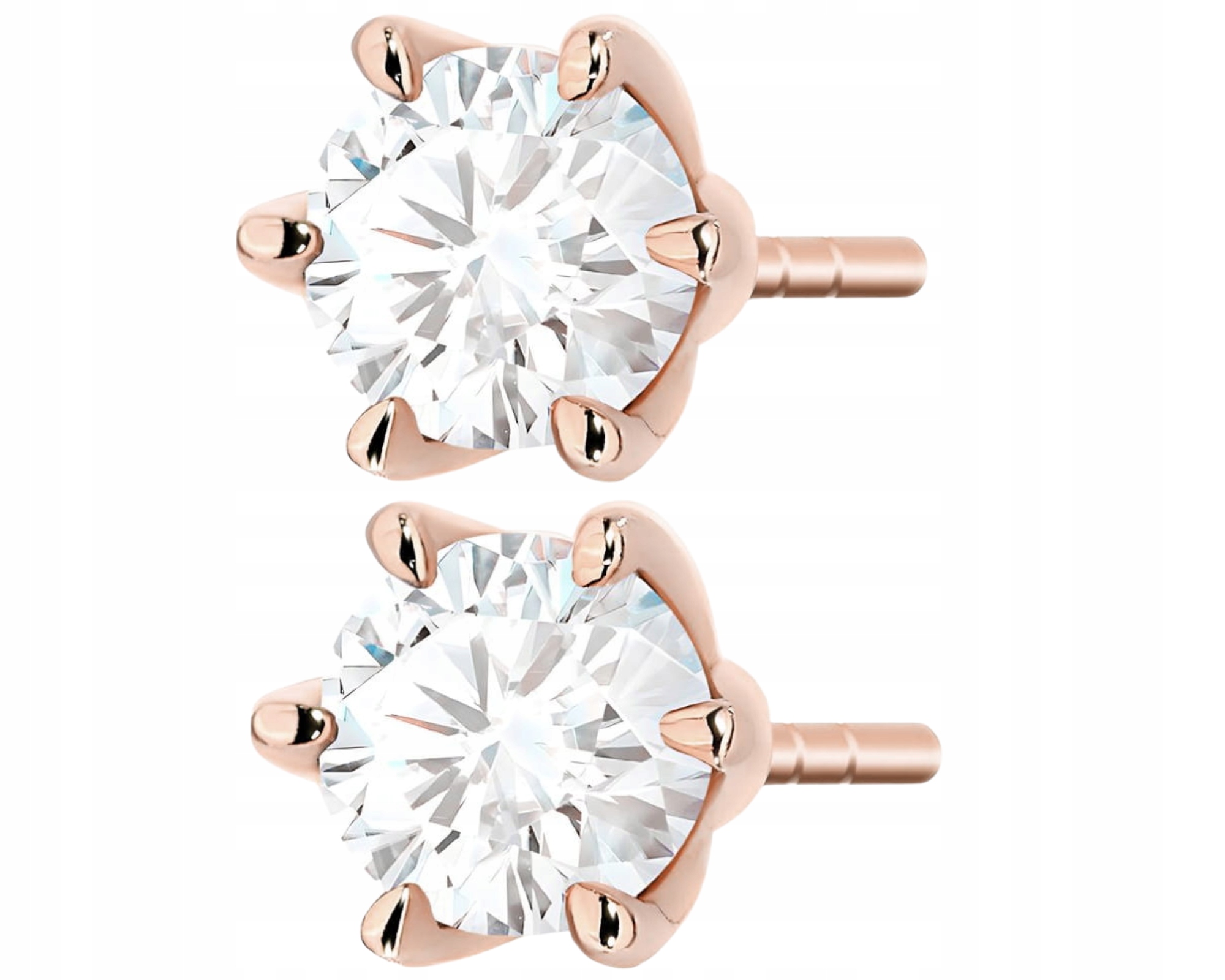 Růžové Zlato Náušnice , Zlato 585, Dárek Gravírování