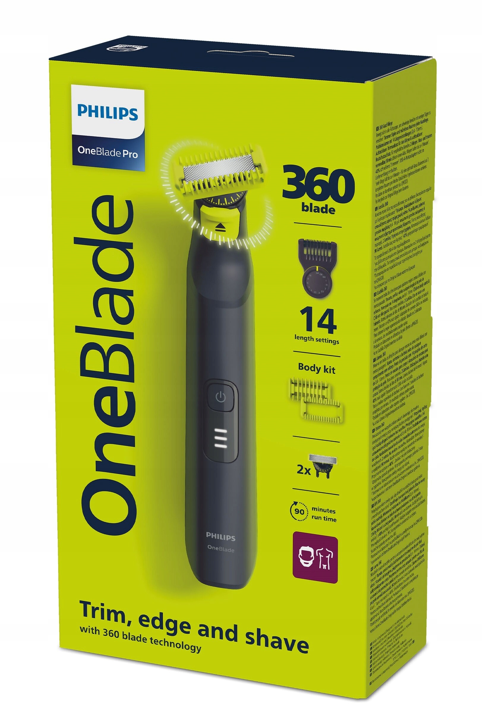 Golarka PHILIPS OneBlade PRO 360 QP6542/15 Face Body Typ foliowa