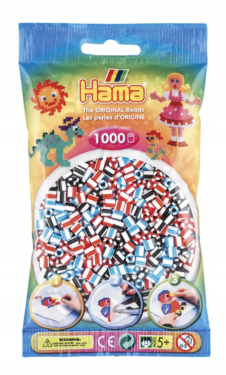 

Koraliki Hama MIDI 1000 Szt 207-91 Prążkowane MIX