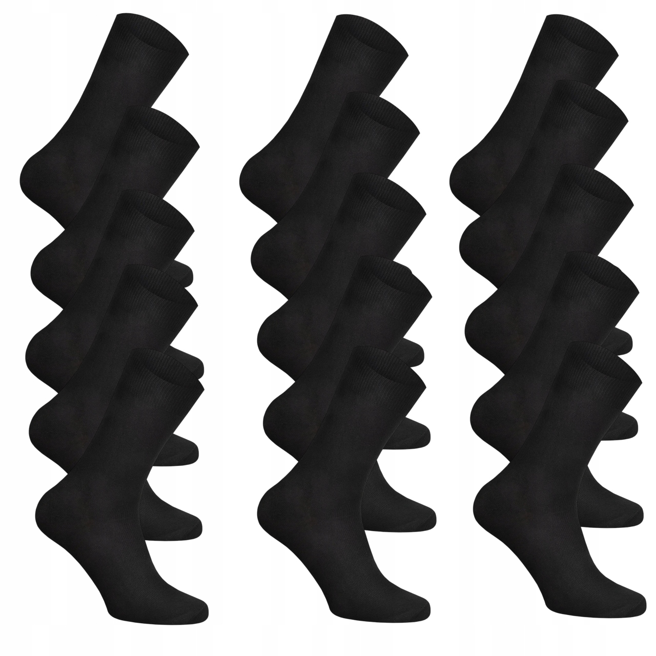 Ponožky Oblekové 15 Sada Ponožky Černá Polská Bavlněná 41-43