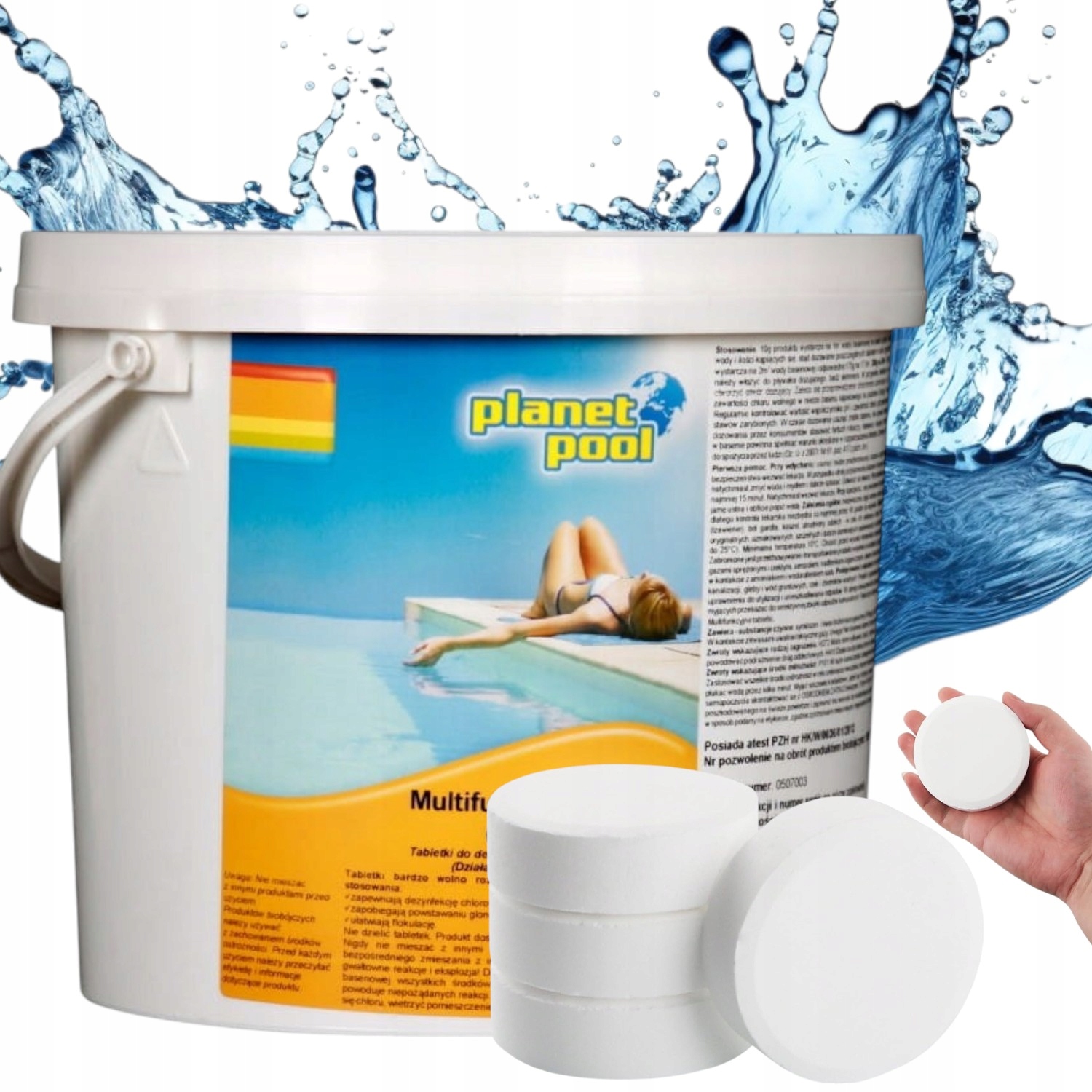 3kg Chlor Do Basenu Jacuzzi tabletki multifunkcyjne 200g Chlorowe Basen