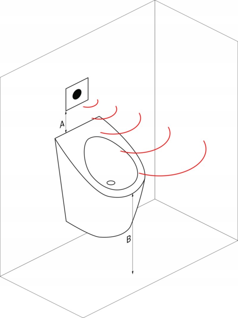 Pisuar Koło Felix z automatem spłukującym Linia NOVA PRO