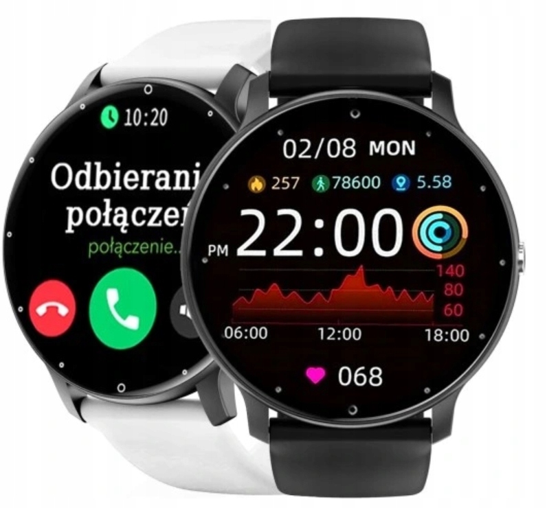Pánské hodinky Chytré Hodinky Sms Steps Pulse Polské Menu s Konverzacemi