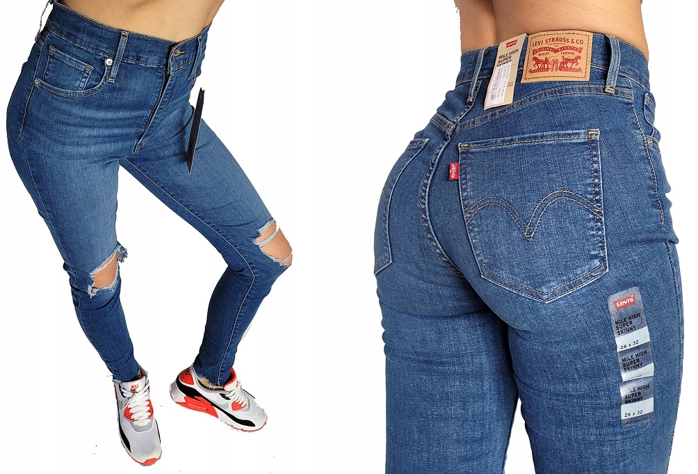 úzké nohavice Levi's Mile High Skinny W30 L32 Výprodej!