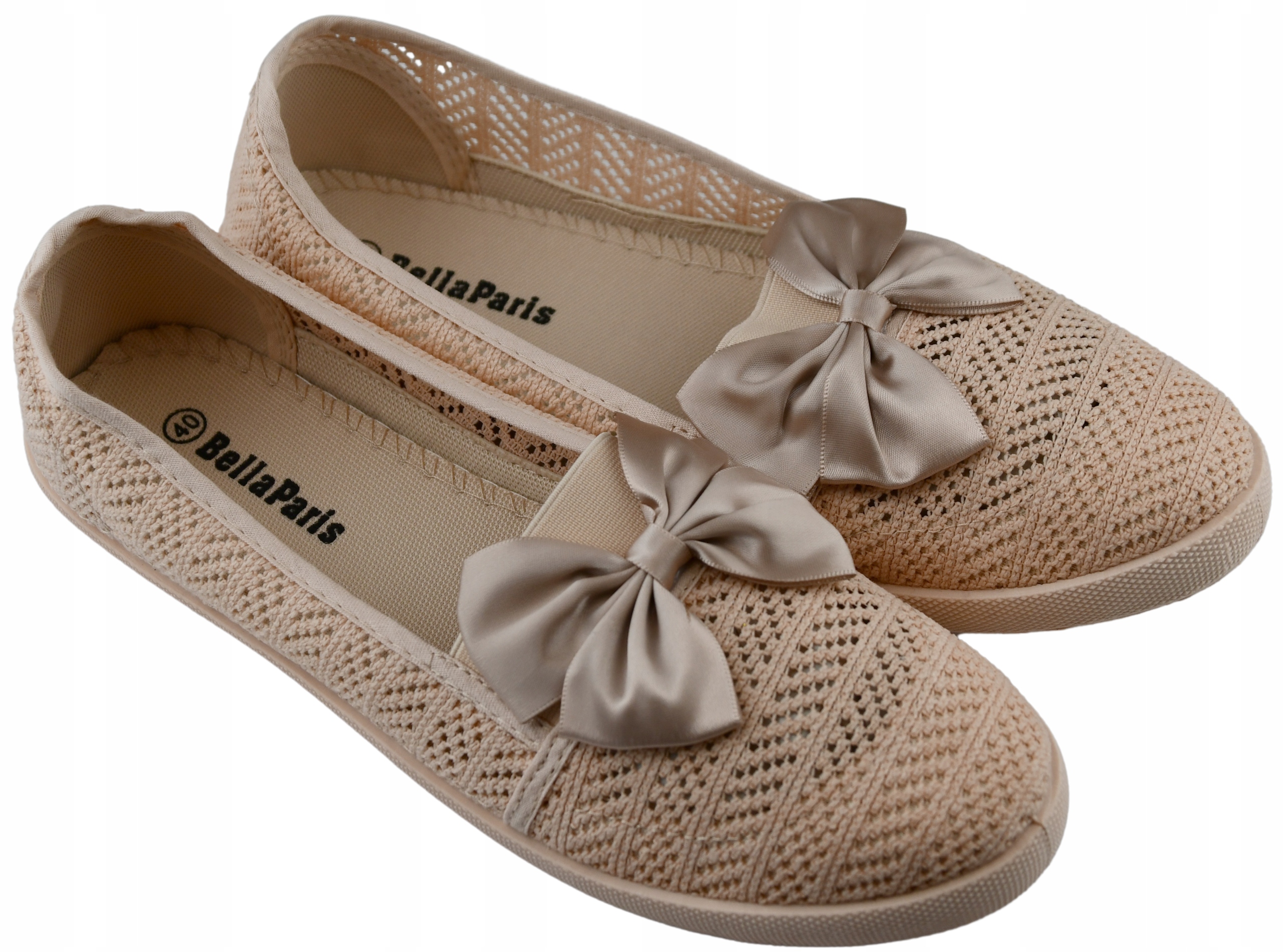 

Buty Mokasyny Przewiewne Ażurowe Z Kokardą R. 37