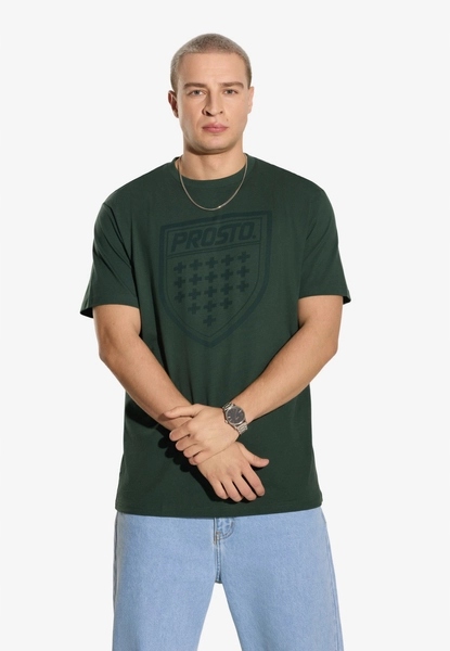 Koszulka męska t-shirt Prosto Shield zielona XXXL