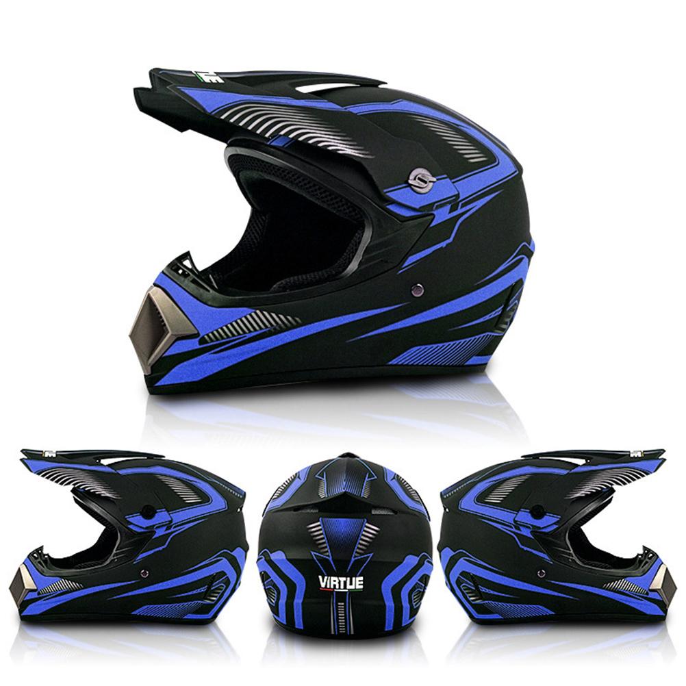 KASK MOTOCYKLOWY cross enduro L 51-58 CM + GOGLE +RĘKAWICE Producent bez marki