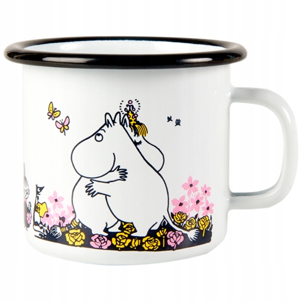 KUBEK MUMINKI EMALIOWANY MUMINEK MIGOTKA PRZYJACIELE 250 ml OUTLET