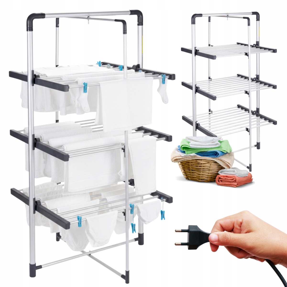 Sušák Skládací hliníková 300W Kamille