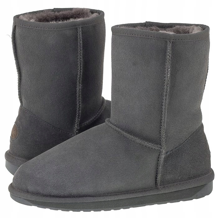 Dámské kozačky Emu Australia Stinger Lo Charcoal Šedé