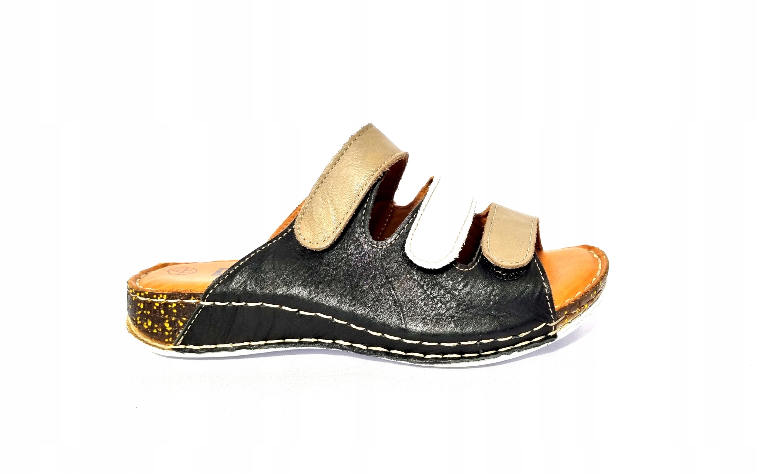 Nazouváky Loretta LO6673-410 černo bílé r41