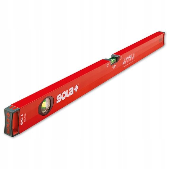 Sola Bigx 40 vodováha Al X-profil, libela s lupou 60%, 1x horizontální a 1x