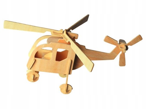 

Helikopter śmigłowiec składanka drewniana P001