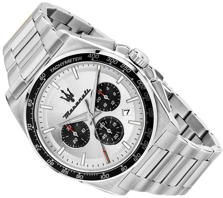 Originální Pánské Hodinky Maserati R8873652006 Stříbrné Chrono Ocelové Ø43 mm