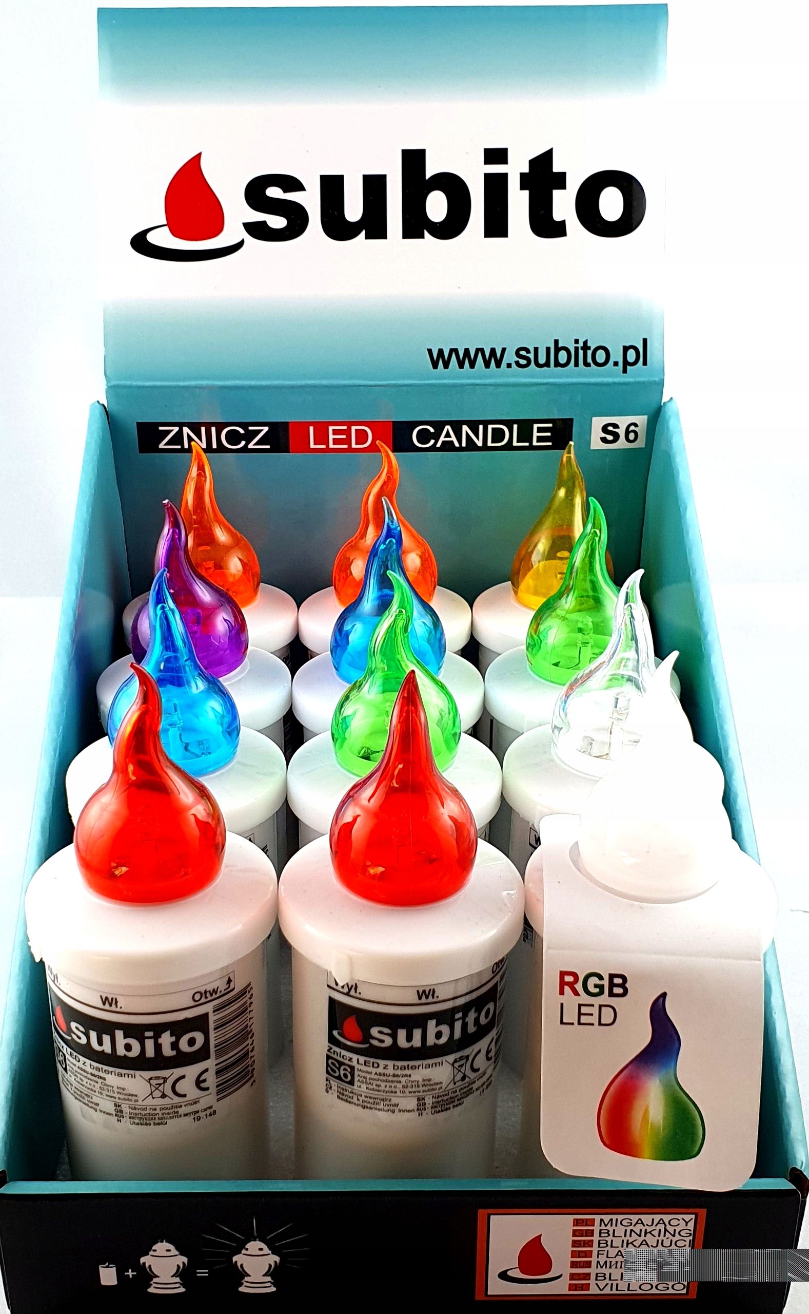

Znicz wkład elektryczny Led Subito S6 12 szt.