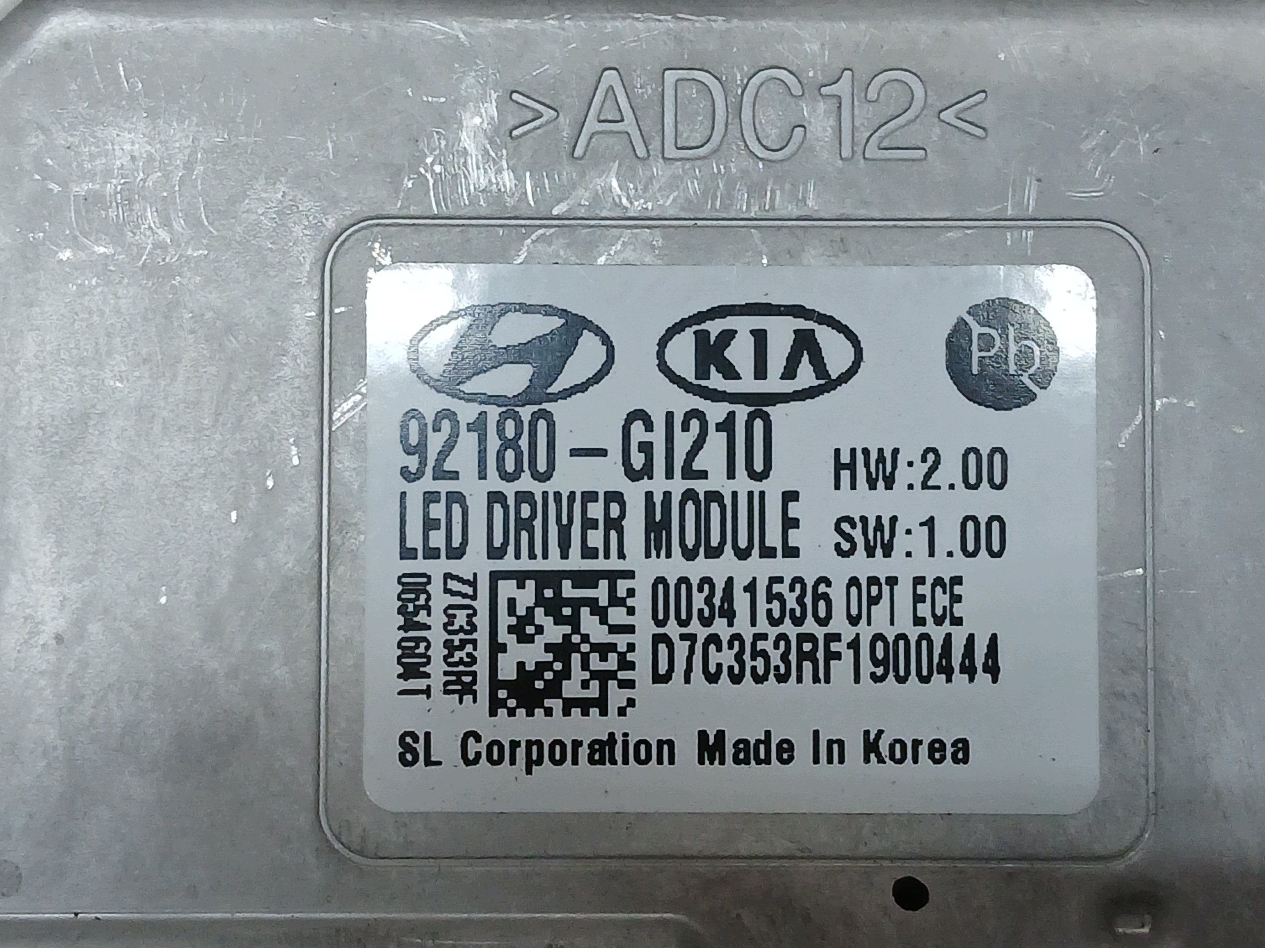 light front control unit module HYUNDAI KIA 92180-GI210