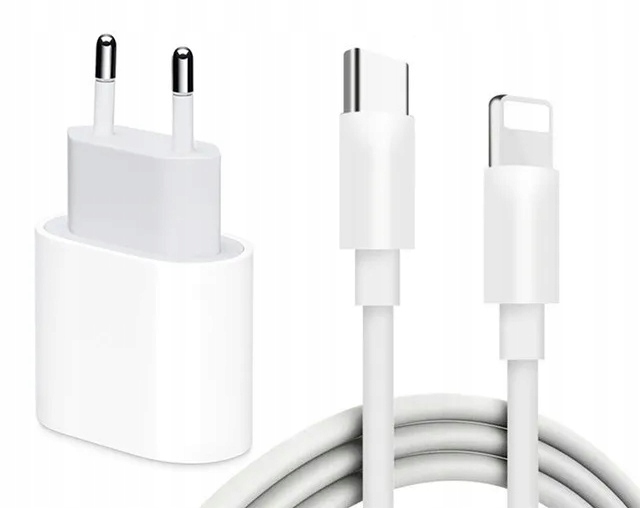 SZYBKA ŁADOWARKA USB-C 20W + KABEL 1M DO IPHONE