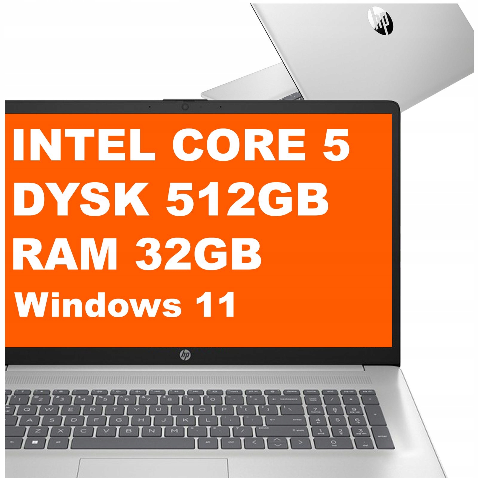 Notebook Hp 17-cn Core 5 32GB 512GB Intel Graphics Hd+ Dotyk Win 11 Stříbrný