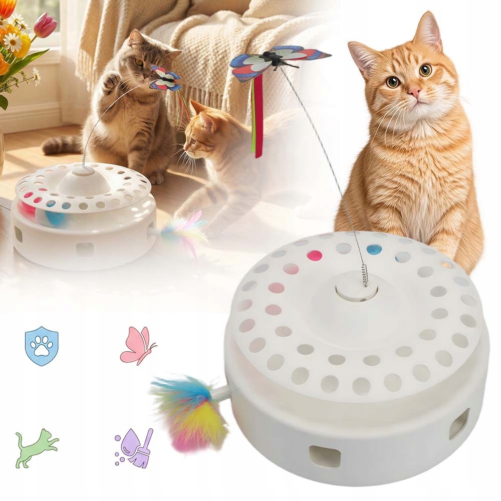 Sada Hraček Pro Vaši Kočku Napájená Přes Usb A Baterii