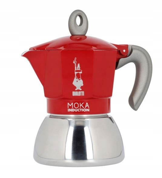Bialetti Moka Induction 4 šálky červená New
