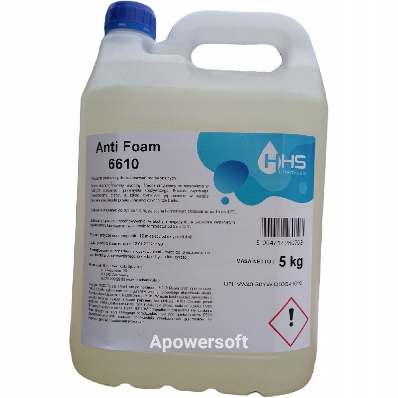 

Anti Foam 6610 neutralizator piany 5 kg odpieniacz