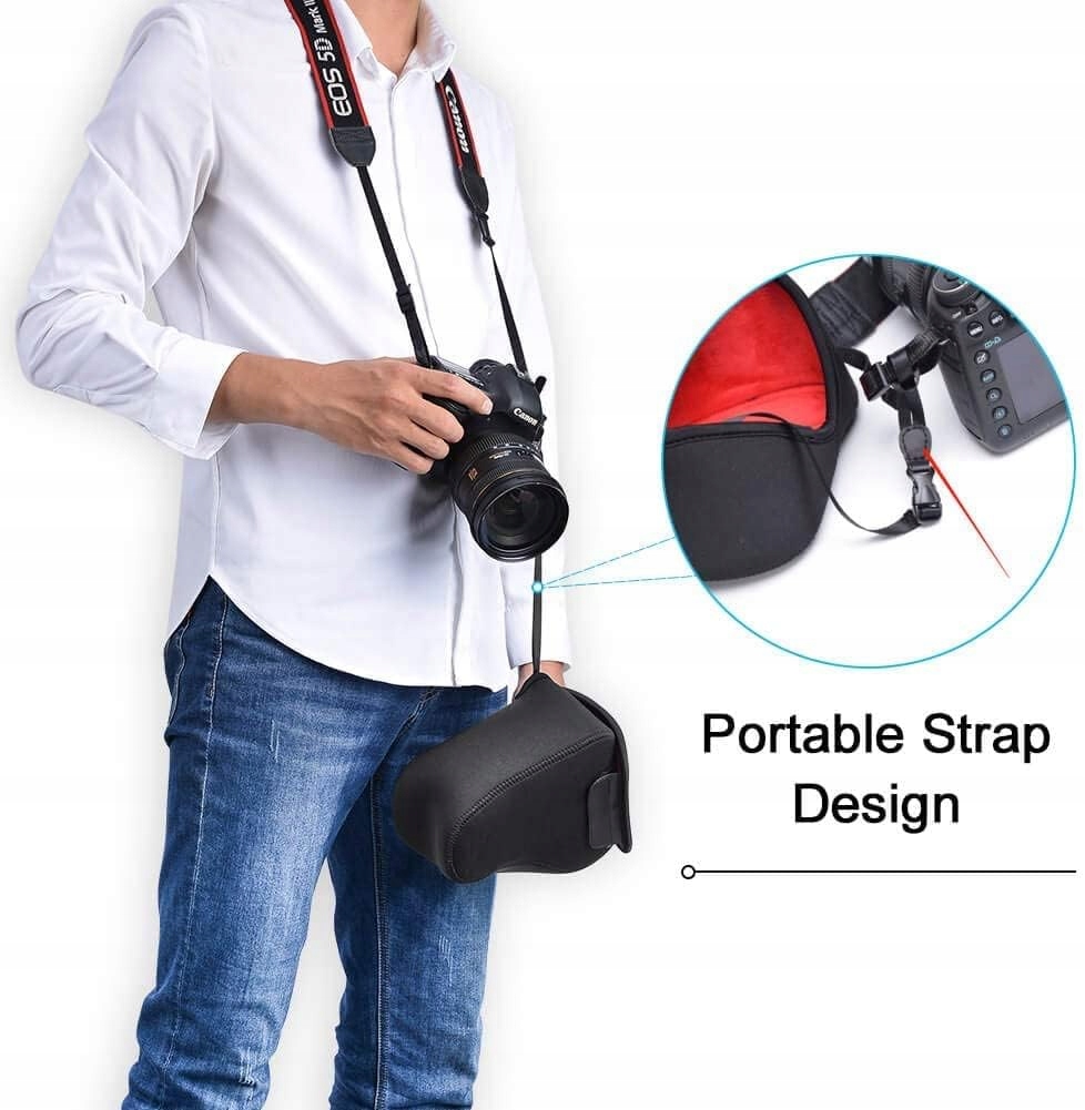 CADeN Torba Na Aparat DSLR Wodoodporna Neoprenowa Do Canon Nikon Sony — miniatura 6