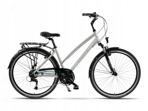 Rower trekkingowy Kands Alfa City Damski szary/błękitny R17