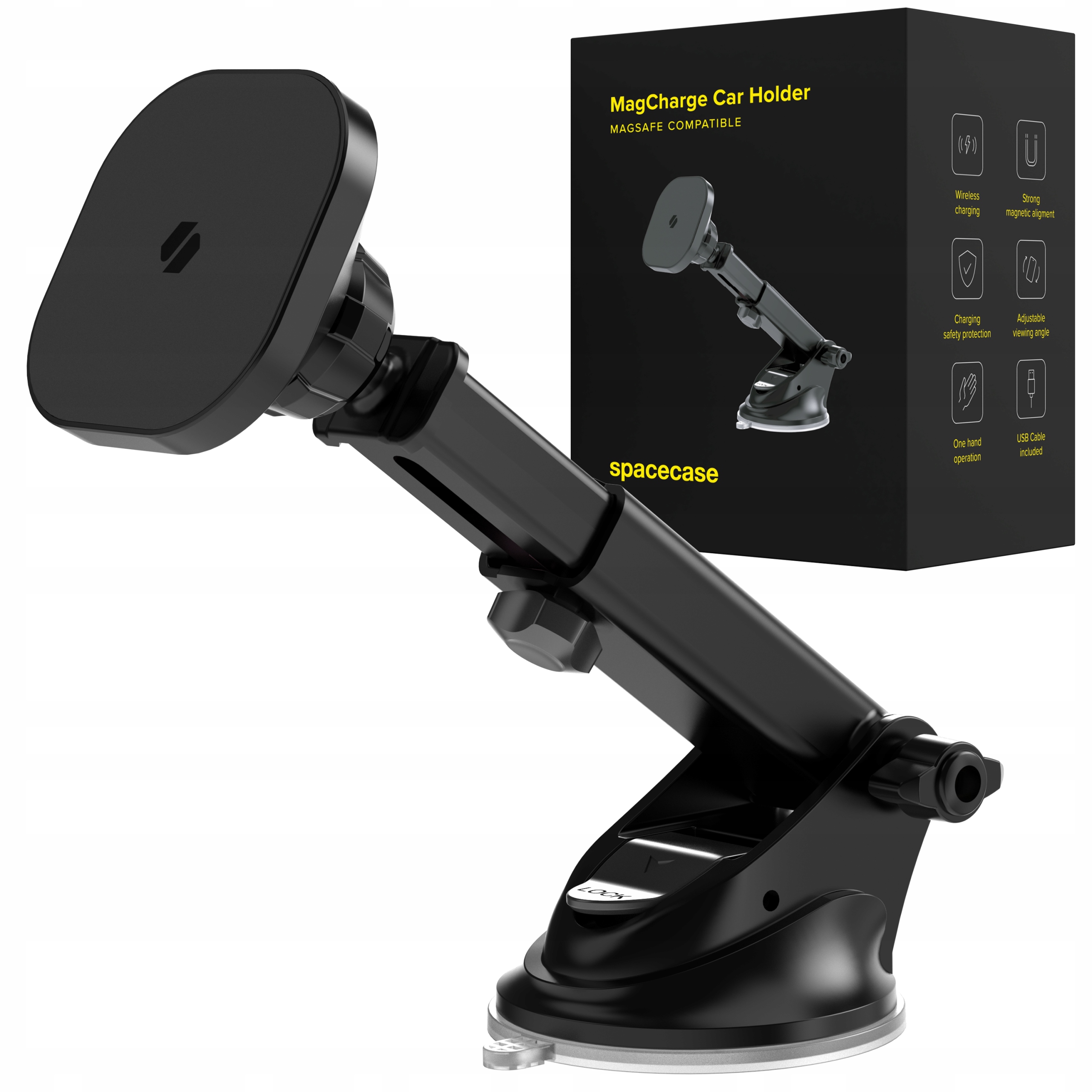 Držák na sklo telefonu do auta pro Magsafe Indukční nabíječka