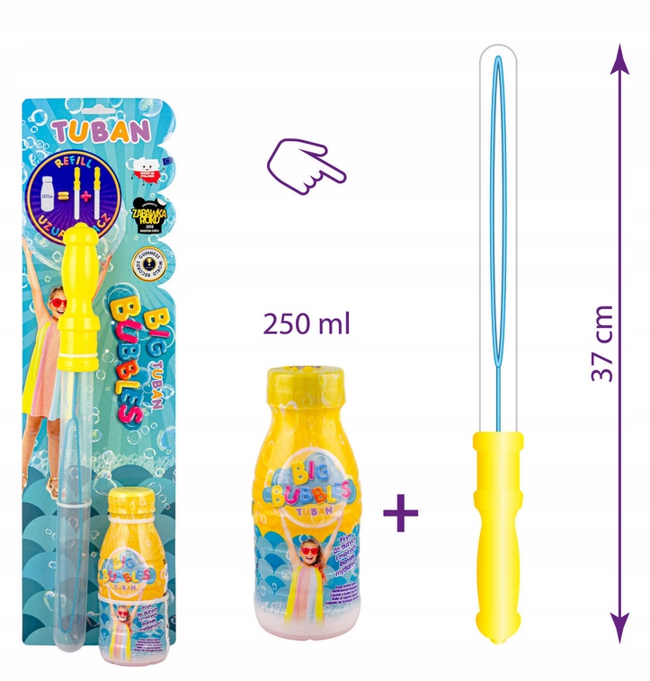 

Miecz Do Baniek Mydlanych 37cm Płyn 250ml Tuban
