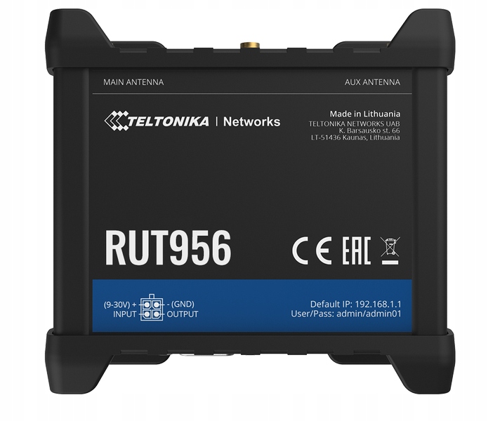 Teltonika Router LTE RUT956 (Cat 4), 2G, GNSS, WiFi