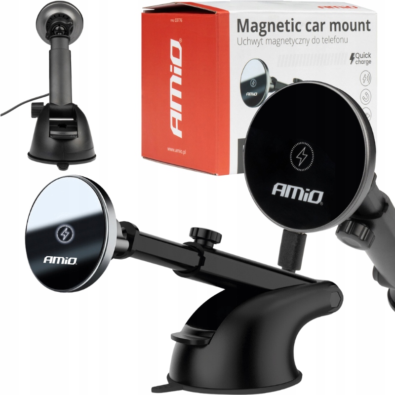 UCHWYT MAGNETYCZNY ŁADOWARKA DO TELEFONU INDUKCYJNA MAGSAFE DO IPHONE