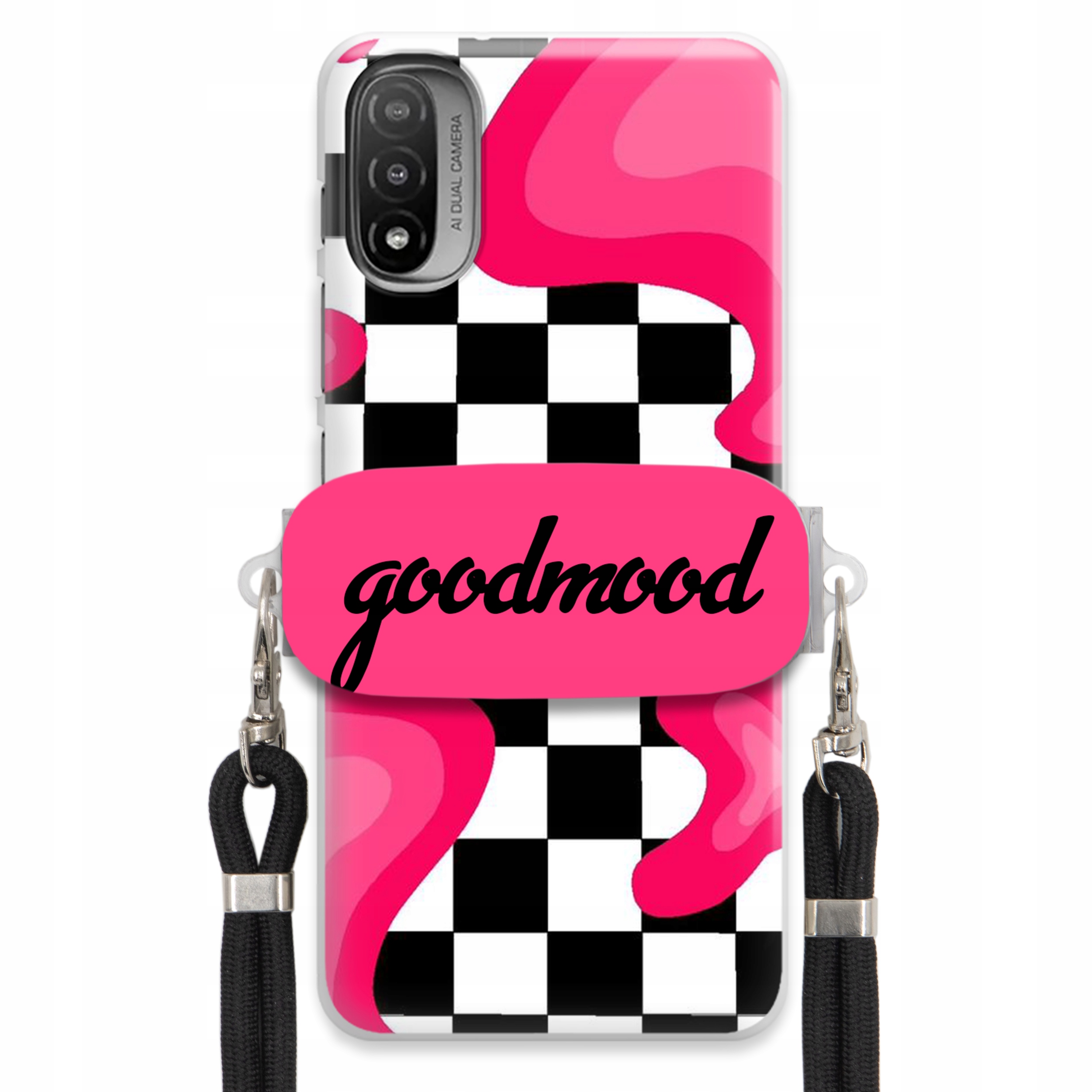 Puzdro Na Motorola E40 Sada Case Držiak Vodítko Čierne Pre Teenagerov Splash