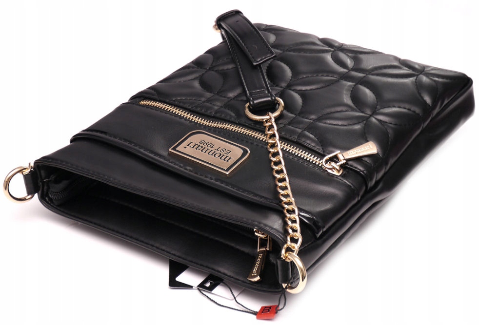 Torebka MONNARI listonoszka kuferek Kolor czarny